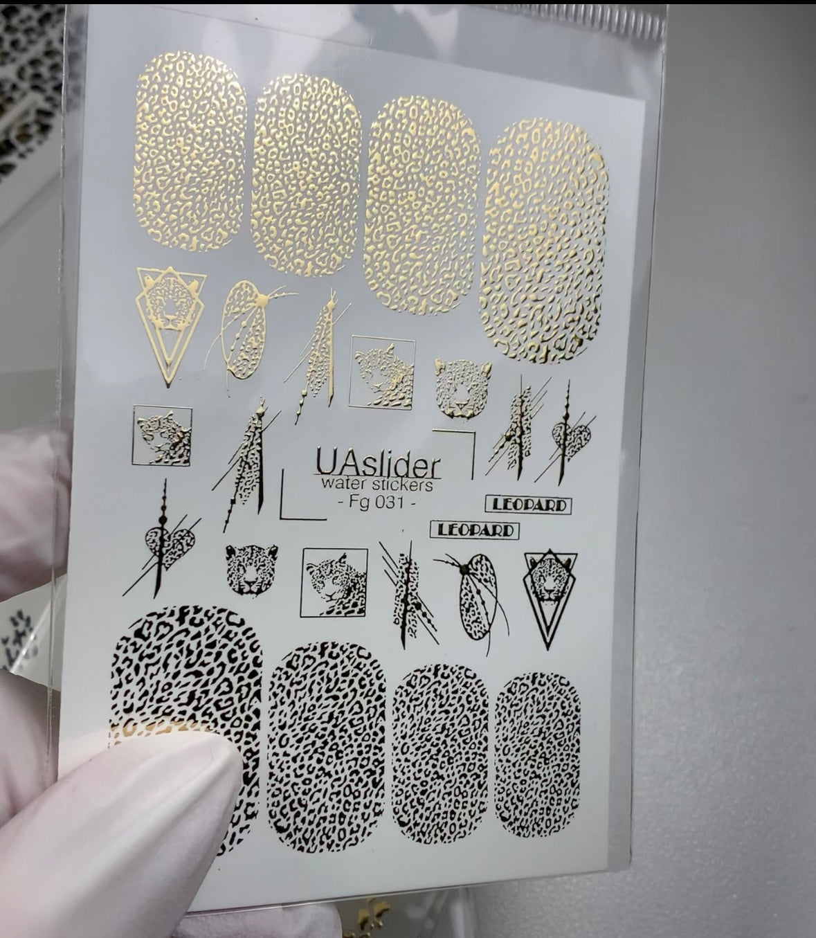 Animal print water decal