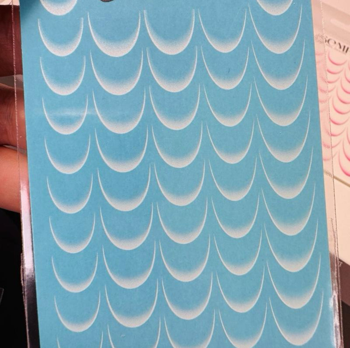 Nail water decal, ombre french line