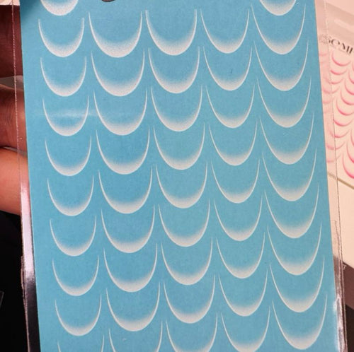 Nail water decal, ombre french line