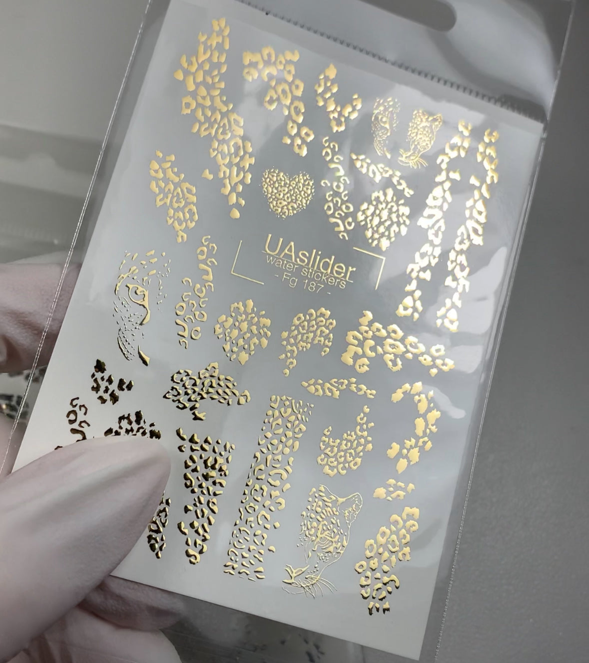 Animal print water decal