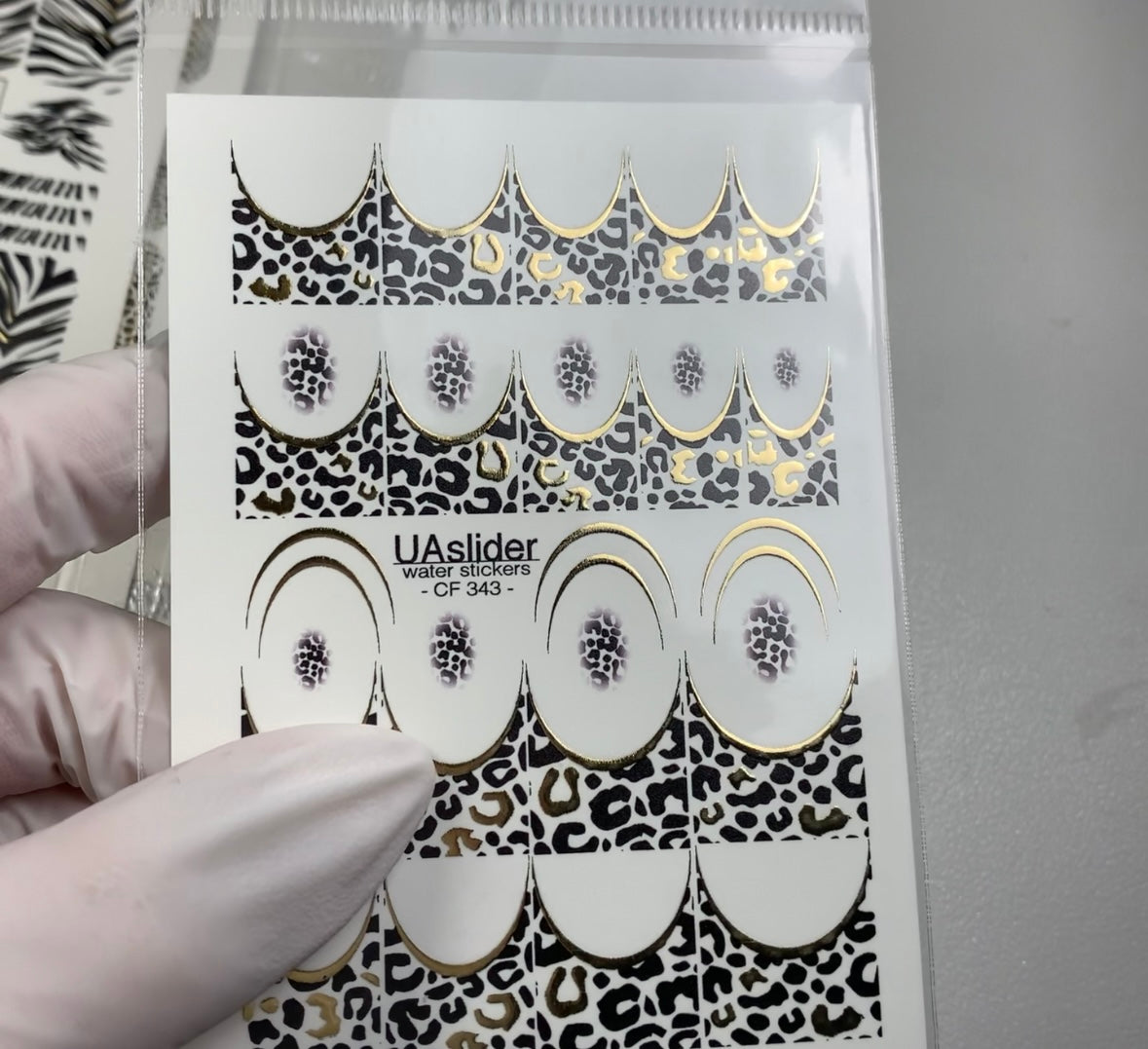 Animal print water decal