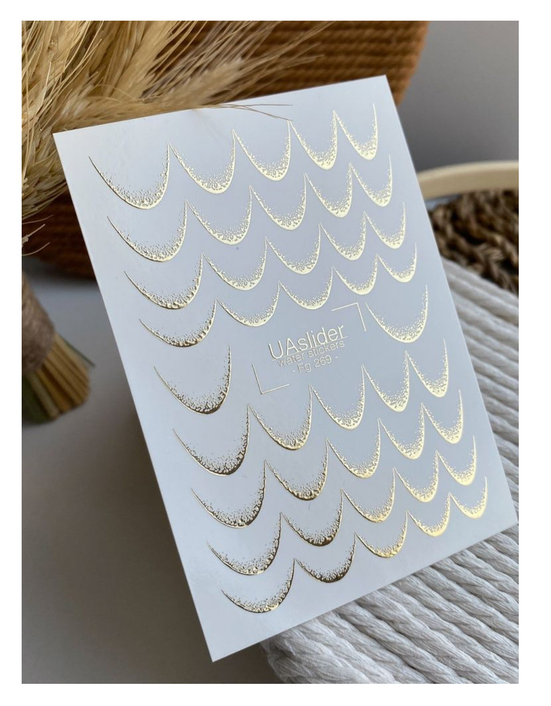 French line water decals, gold & silver