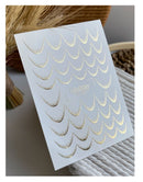 French line water decals, gold & silver
