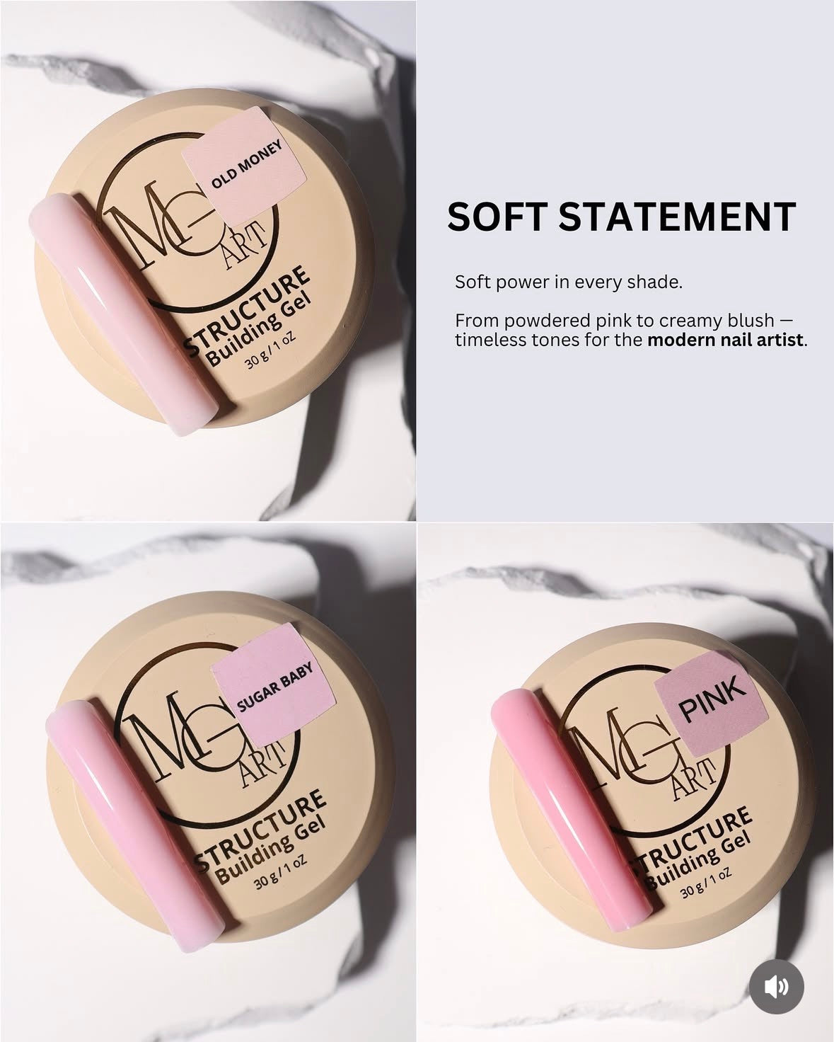 Pink, Structure (hard) gel, 30g