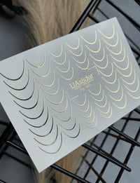 French line water decals, gold & silver