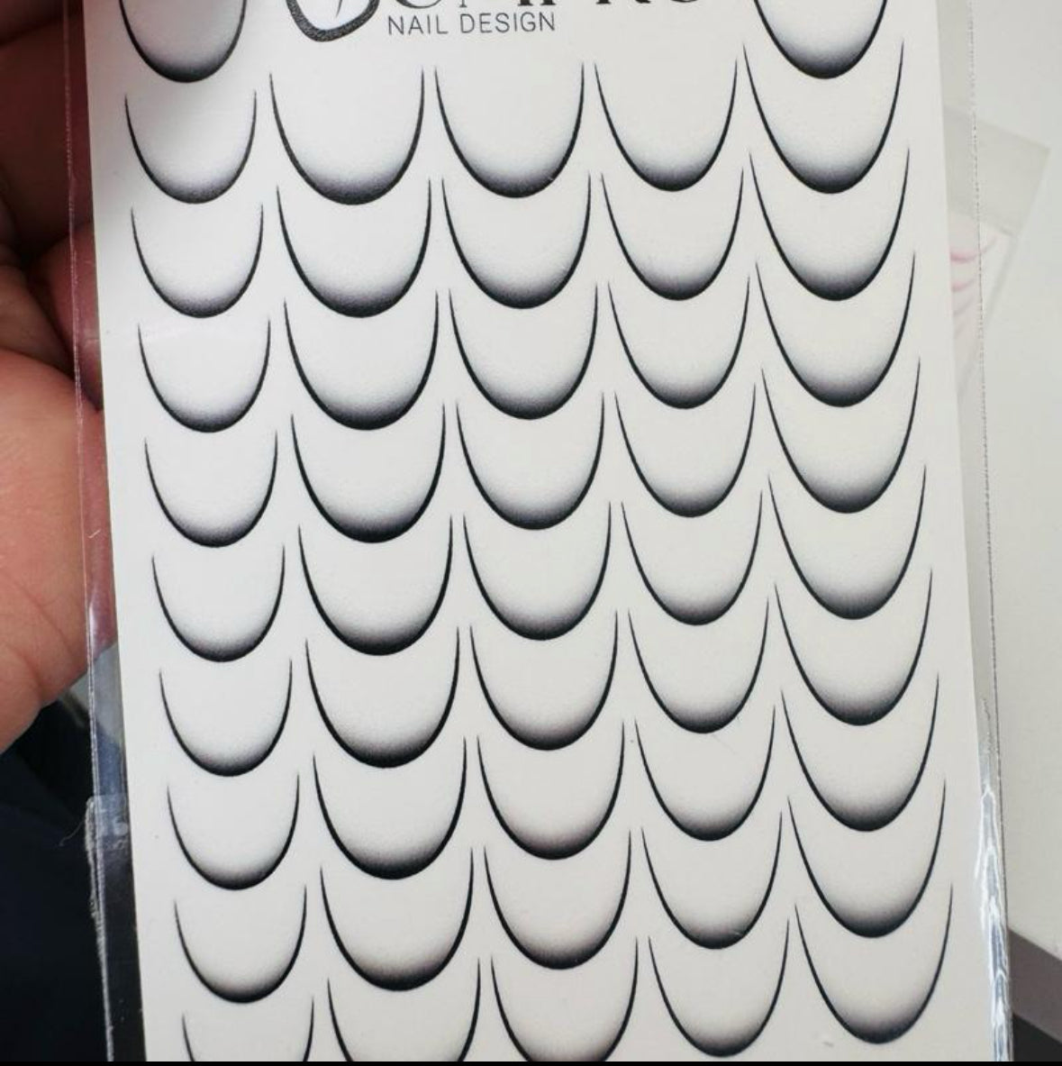 Water decal, french ombre line