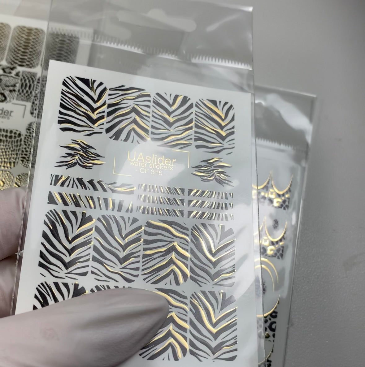 Animal print water decal