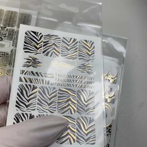Animal print water decal