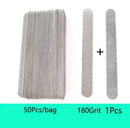 50Pcs 180 Grit Removable Sponge Sanding Files Replacement Sandpaper Nail File for Manicure and Pedicure